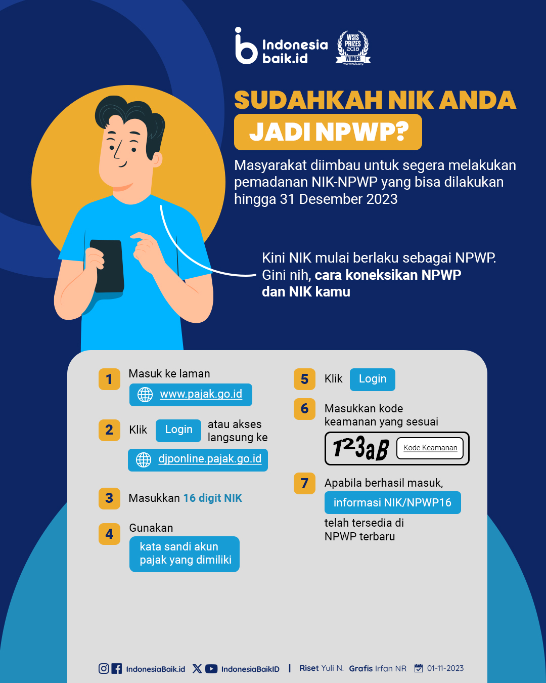 Langkah sinkronisasikan NPWP dan NIK | Sumber: Indonesia Baik